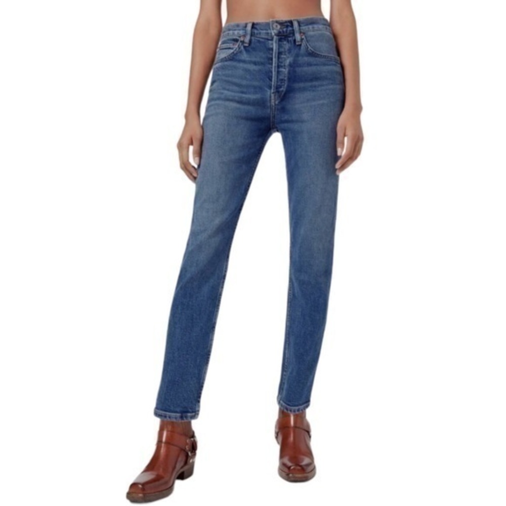 New with Tags Re/Done High Rise Stove Pipe Jeans